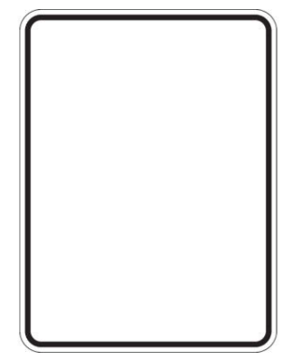 Printed Aluminum Sign 0.063" x 12" x 18" - Rounded Corners